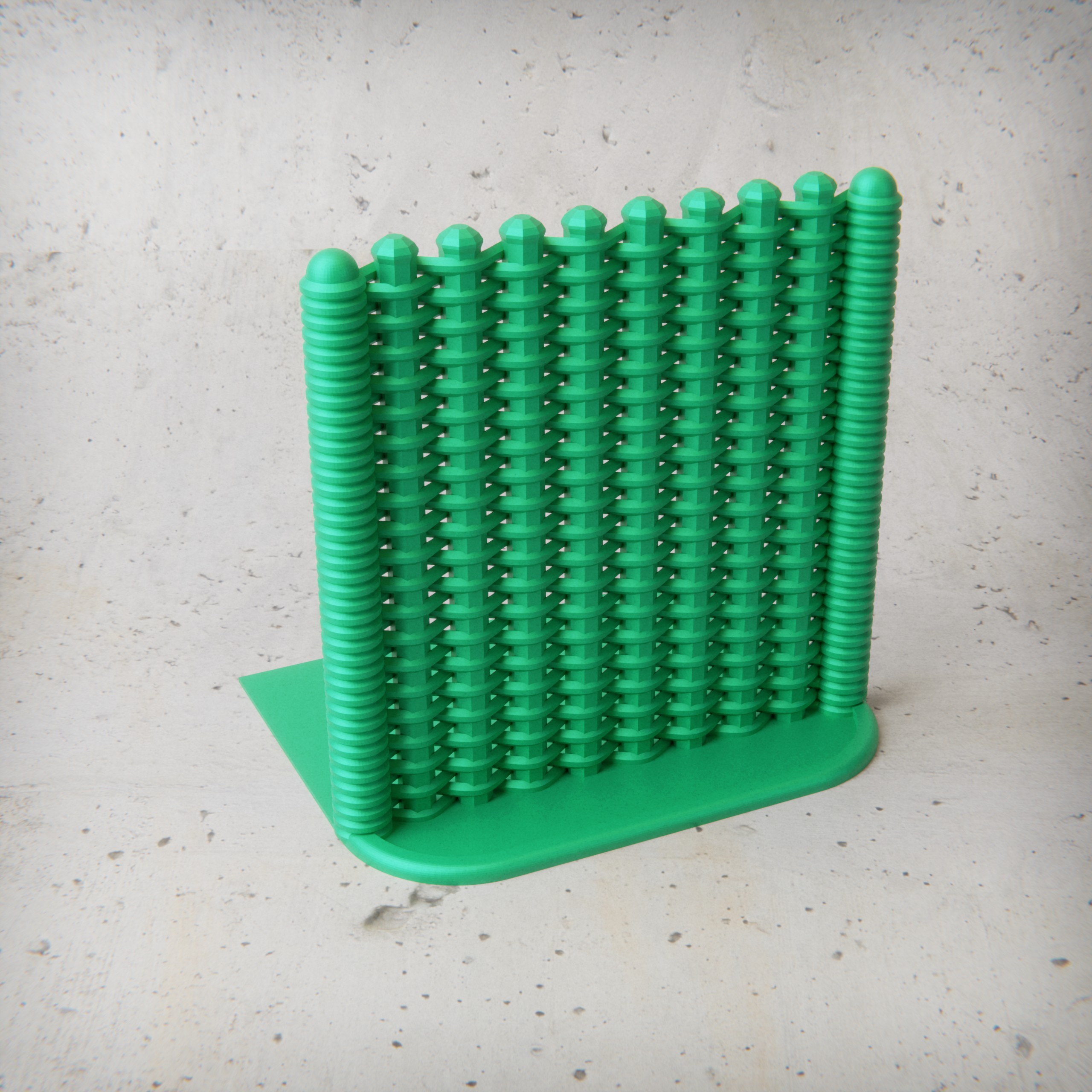 Woven effect bookend by b00g Download free STL model