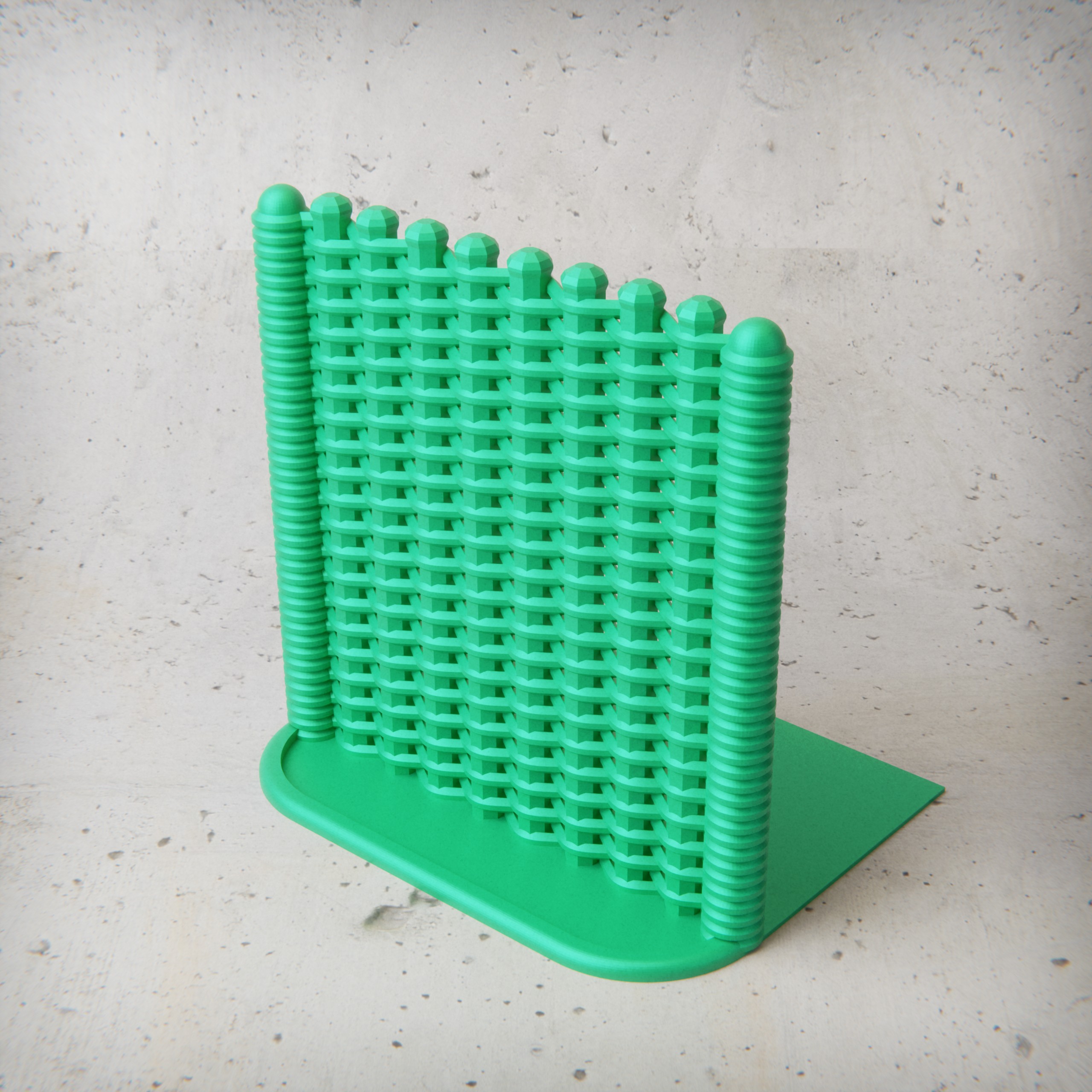 Woven effect bookend by b00g Download free STL model