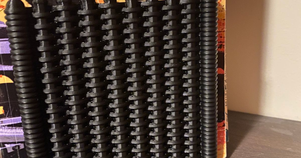 Woven effect bookend by b00g Download free STL model