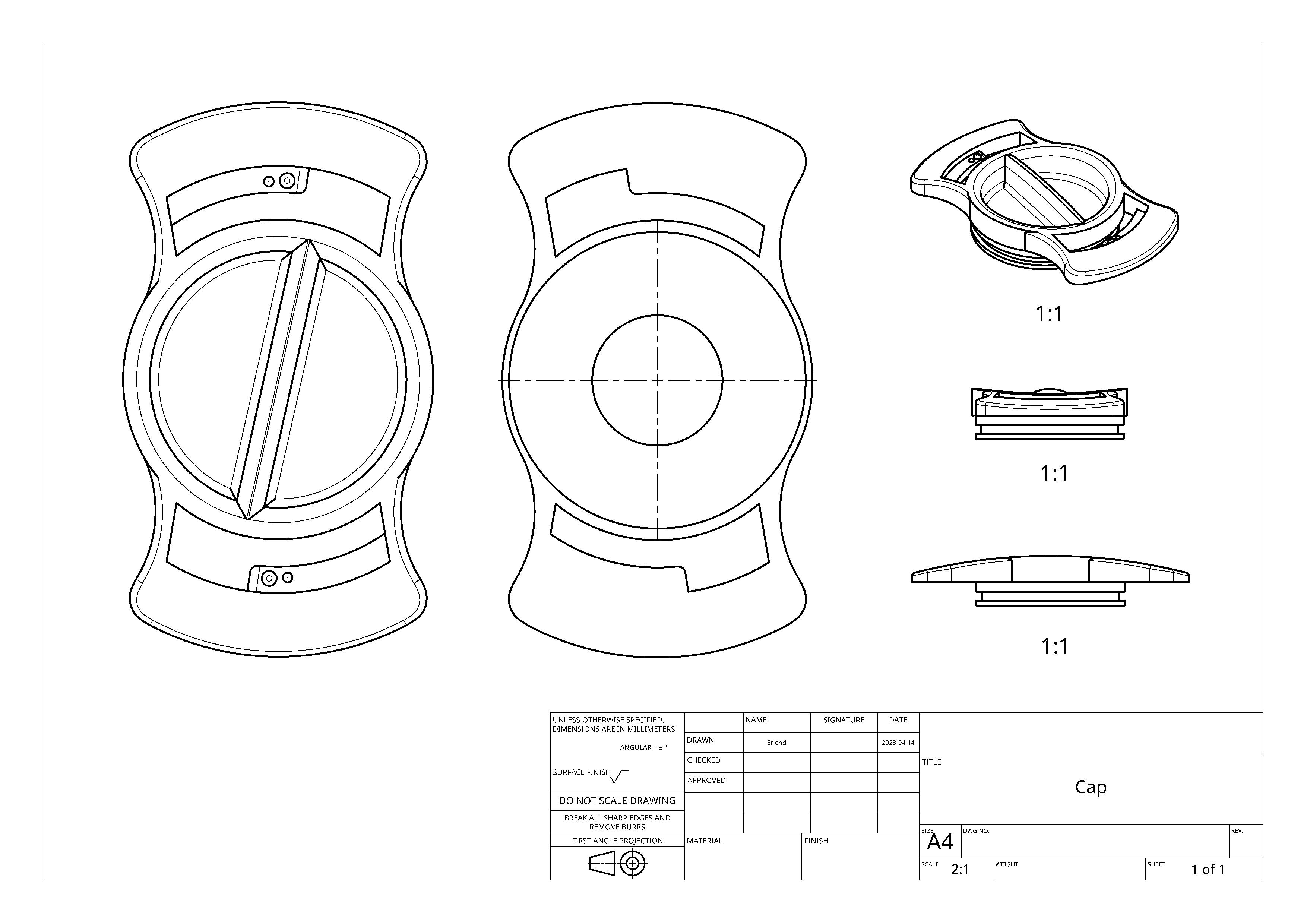 Cap for air vent on inflateable canoe