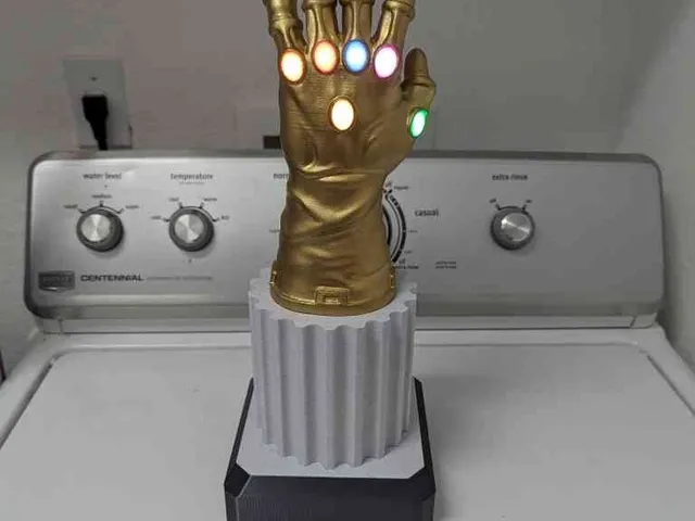 Comic Infinity Gauntlet Trophy with RGB Stones