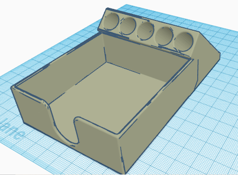 Desk organizer for postits and pens