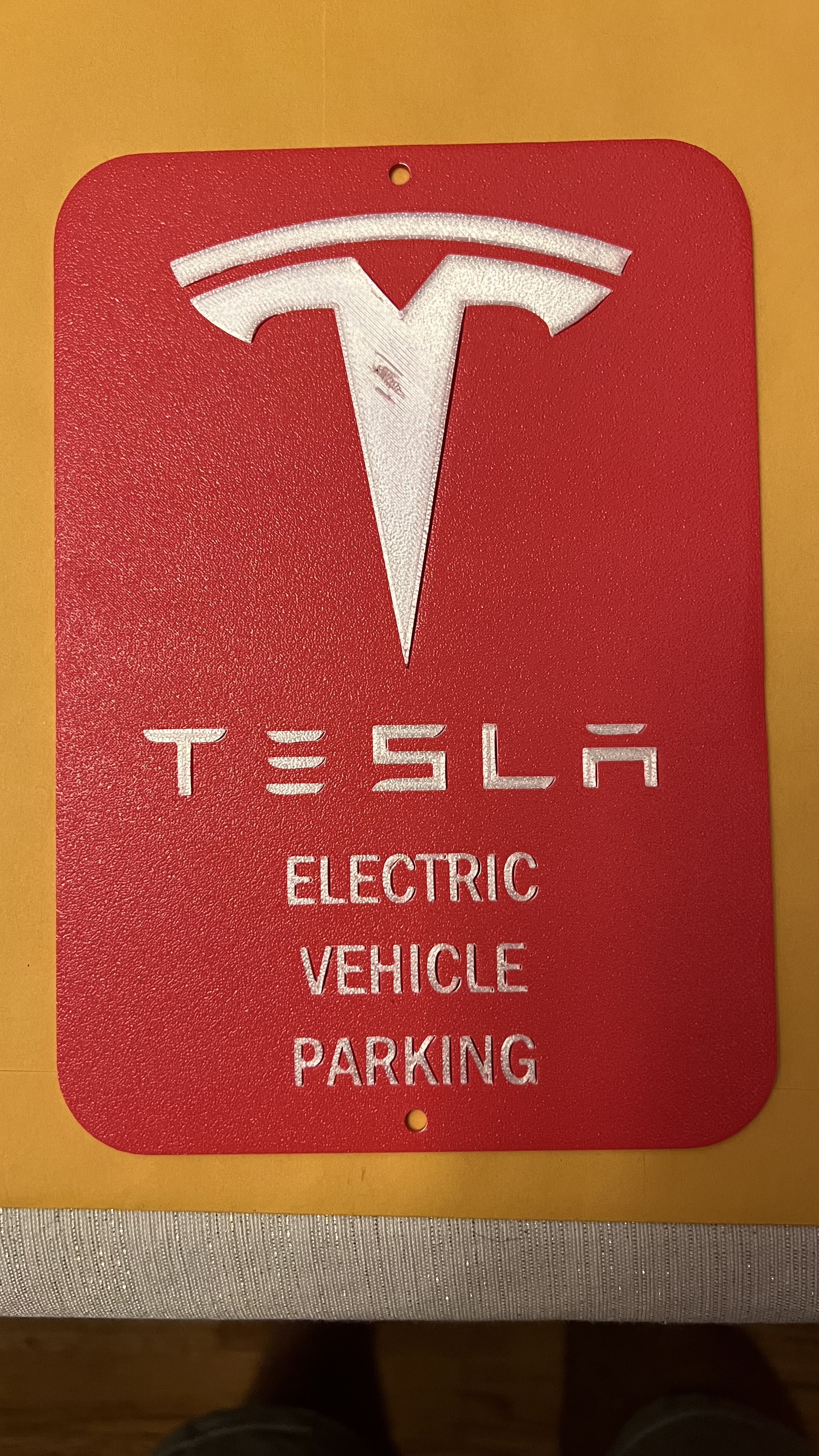 Tesla Parking Sign