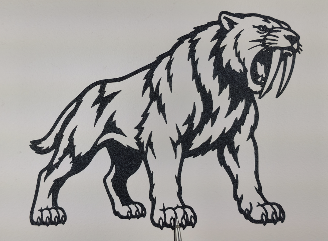 Saber Tooth Tiger 2D Wall Art Decor