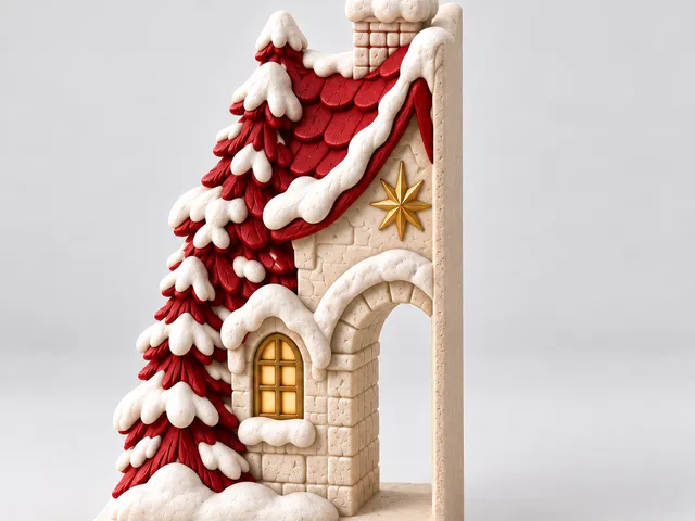 The Snowbound Library — Winter Bookend Pair, 180 mm | Flavora Studio