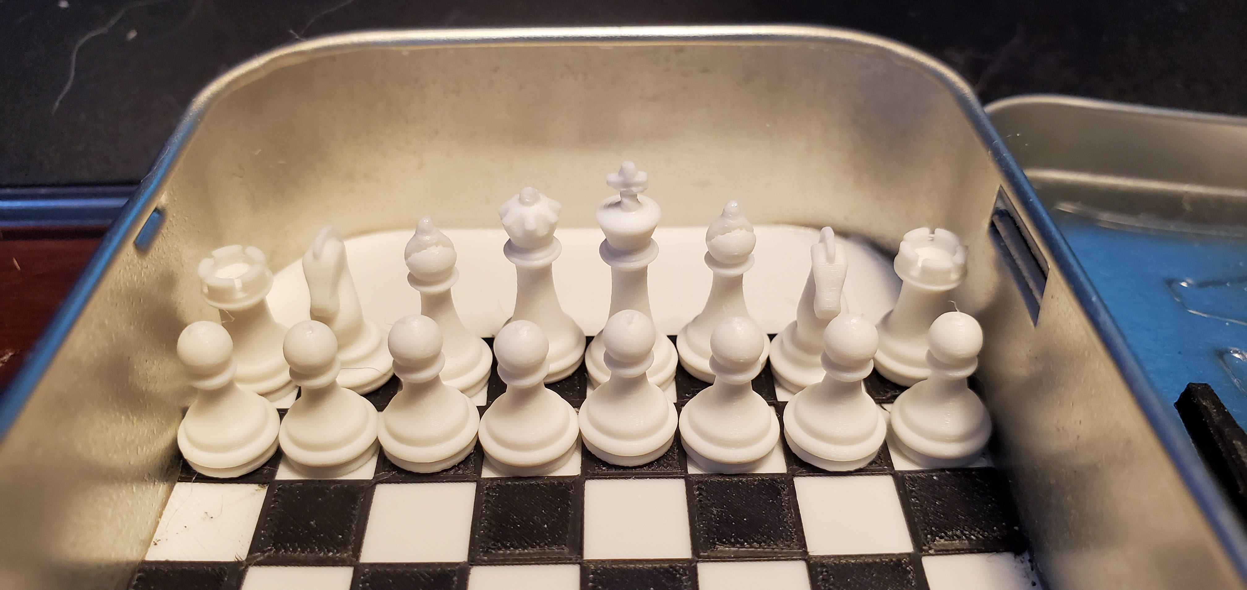 Altoids Tin Chess Board and Tweezers 3D model thumbnail