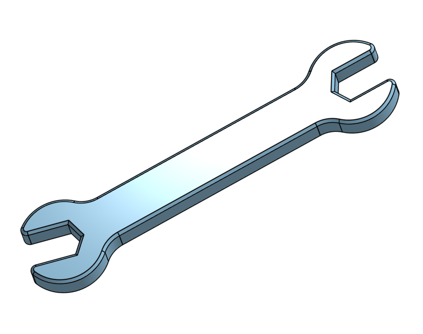 M3 (5.5mm) wrench for magnetically hazardous environments