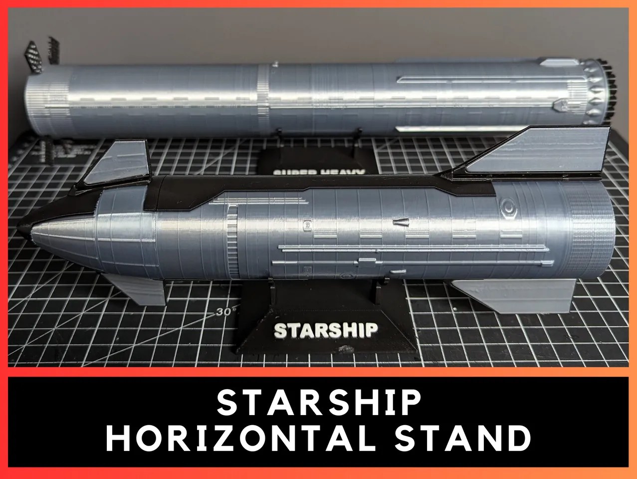 HORIZONTAL STAND FOR STARSHIP S24/B7 by Kmobrain - AstroDesign3D
