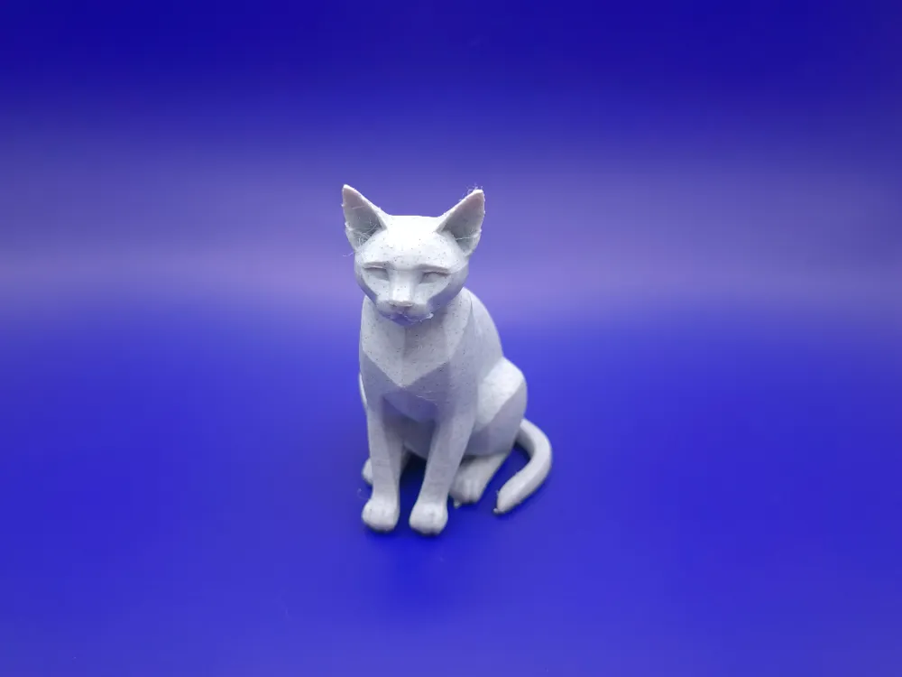 Minimalist siamese figurine