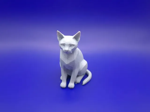Minimalist siamese figurine