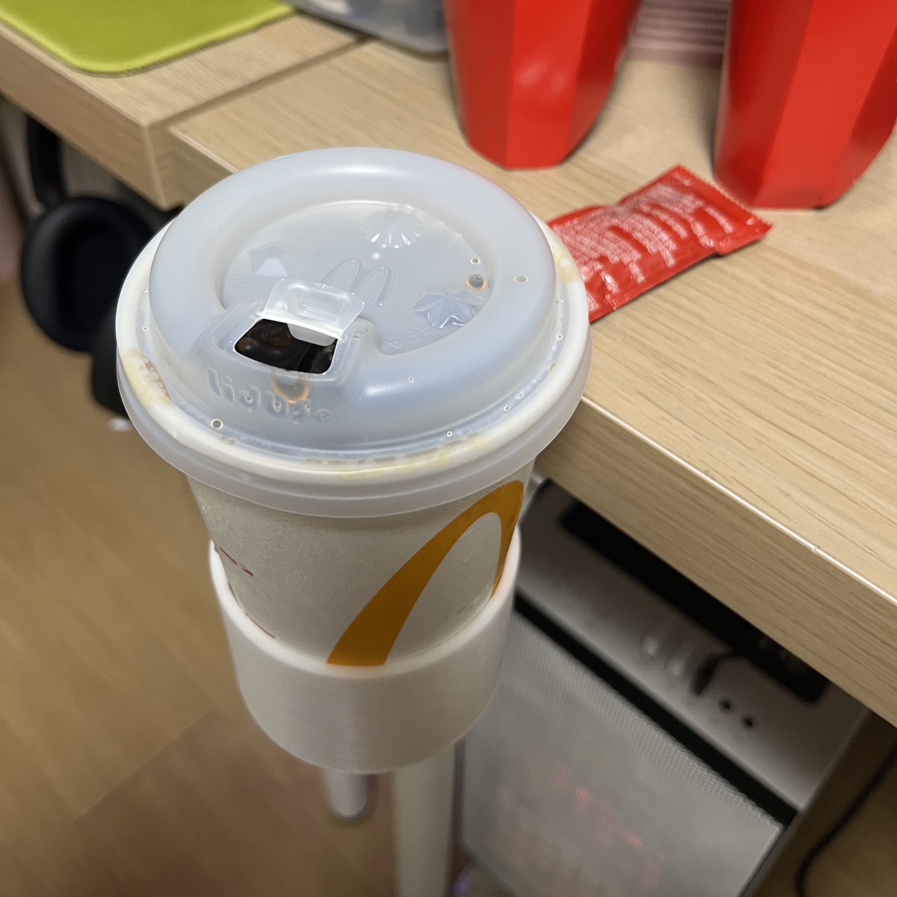 Cup holder (slides under desk)