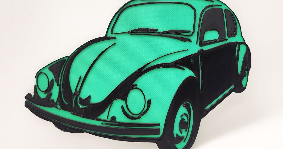 VW Beetle 2 Color by Triple G Workshop | Download free STL model ...