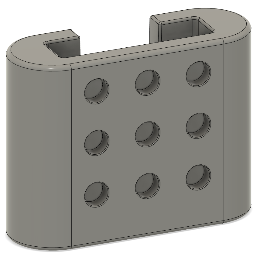 Bambu Lab Scraper Holder for 9x 3mm*5mm Magents with step file