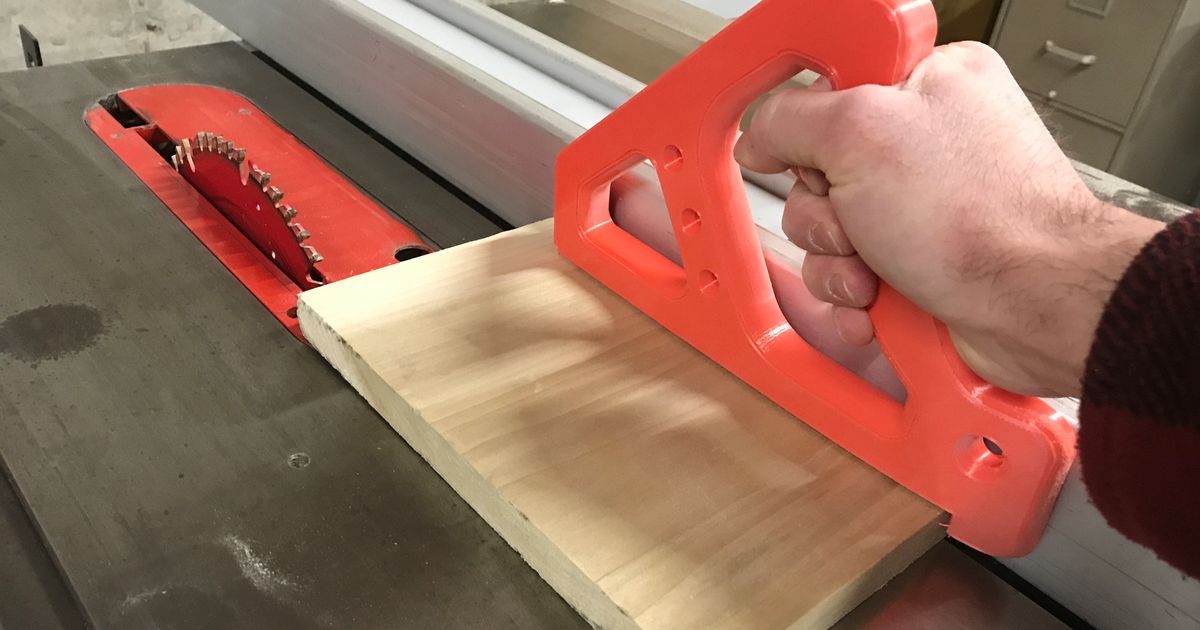 Table Saw Push Block by Fulcrum Design Download free STL model
