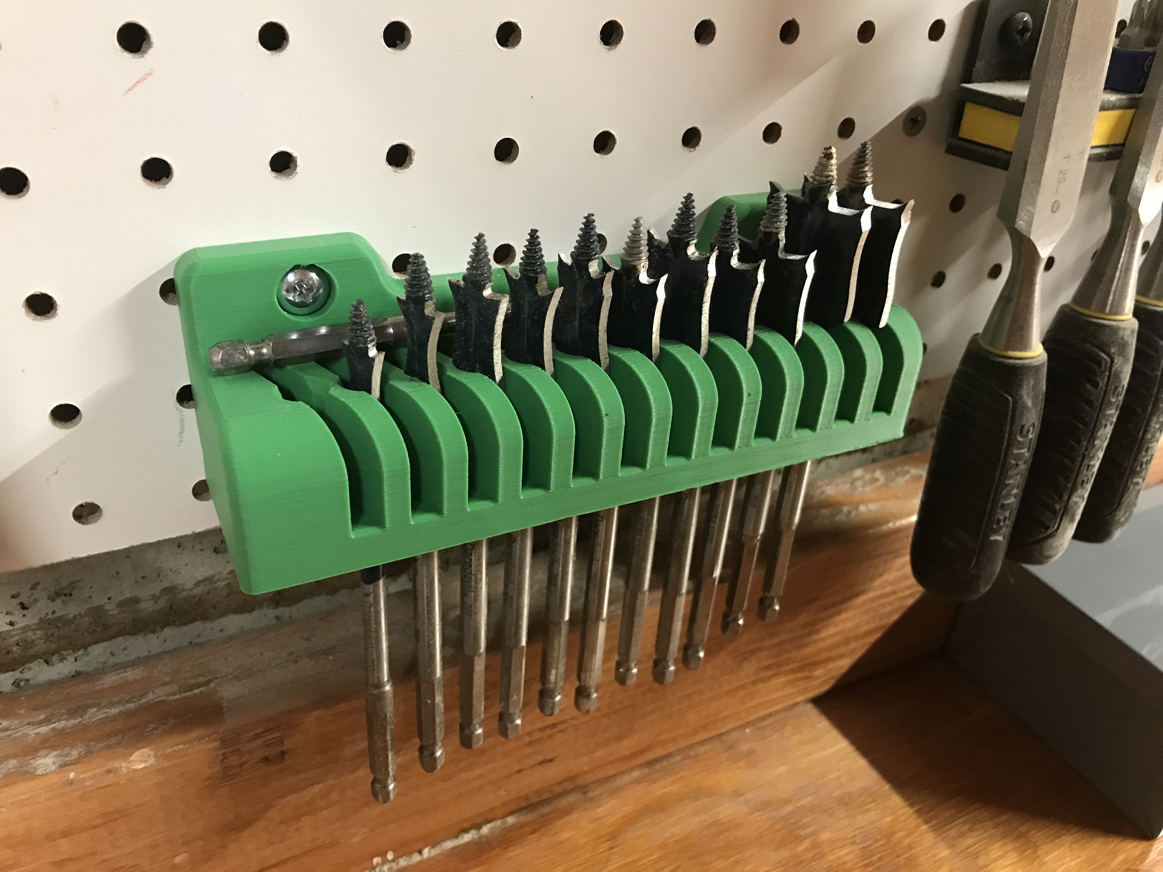 Pegboard Holder for Bosch Spade Bits by Fulcrum Design Download free