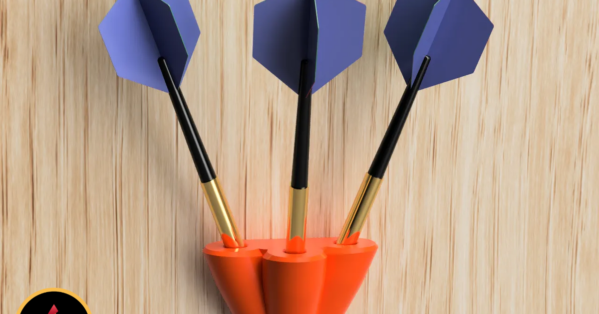 Dart Holder Wall Mounted by JamesThePrinter Download free STL model