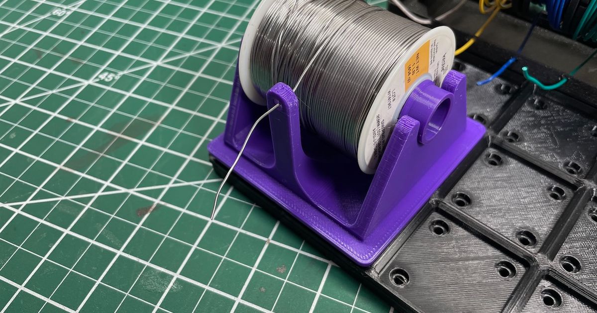 1Kg solder spool #Gridfinity holder by Bram, Download free STL model