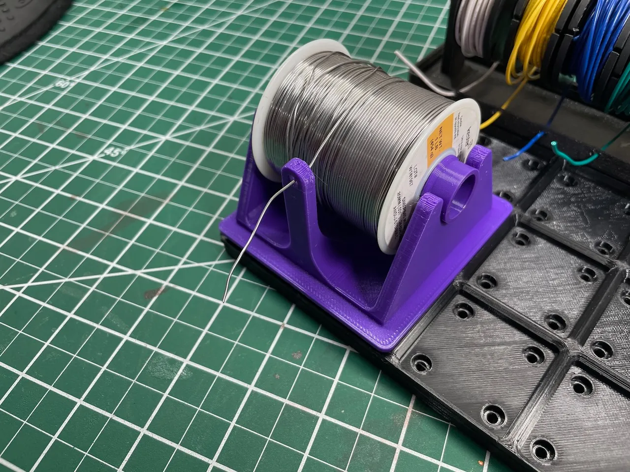 Gridfinity Kester Solder Spool Stand by micahbf