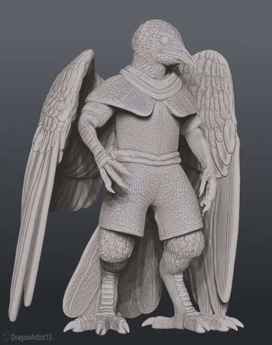 Aarakocra Sorcerer Miniature by DragonArtist15 | Download free STL ...