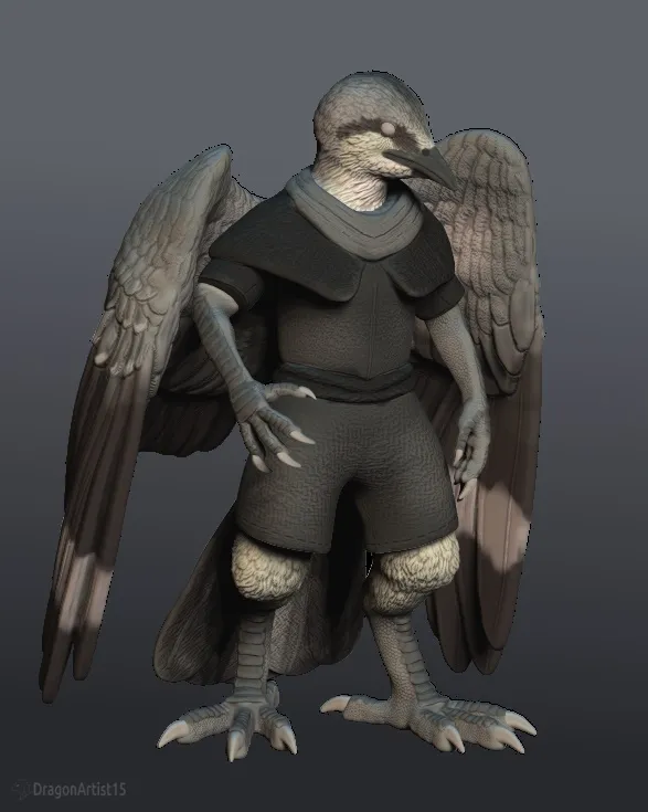 Aarakocra Sorcerer Miniature by DragonArtist15 | Download free STL ...