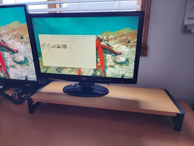 Make a Bauhaus inspired Computer Monitor Stand with a IKEA Burhult shelf