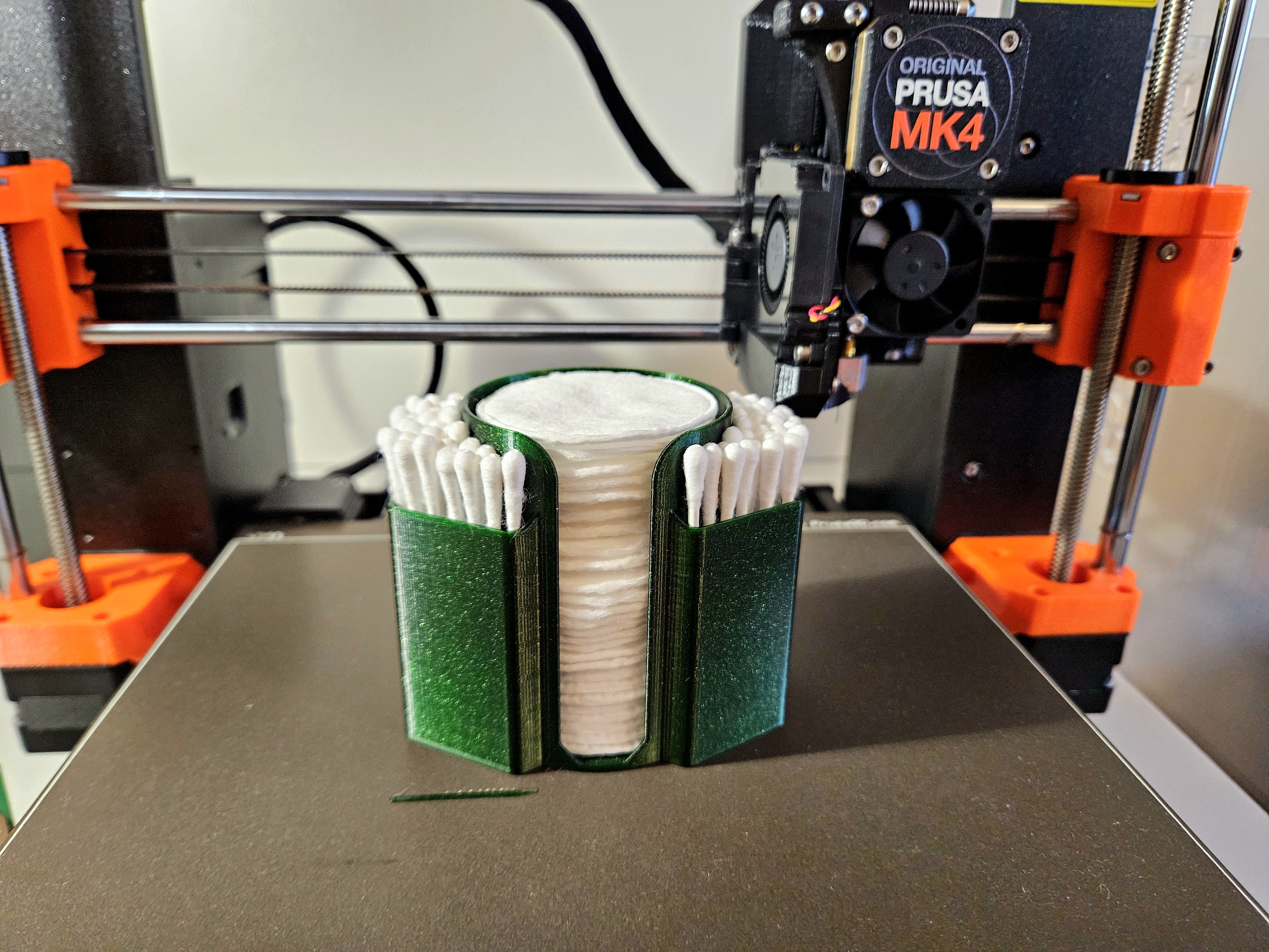 Cotton pad and swab (Q-Tip) holder 3D model thumbnail