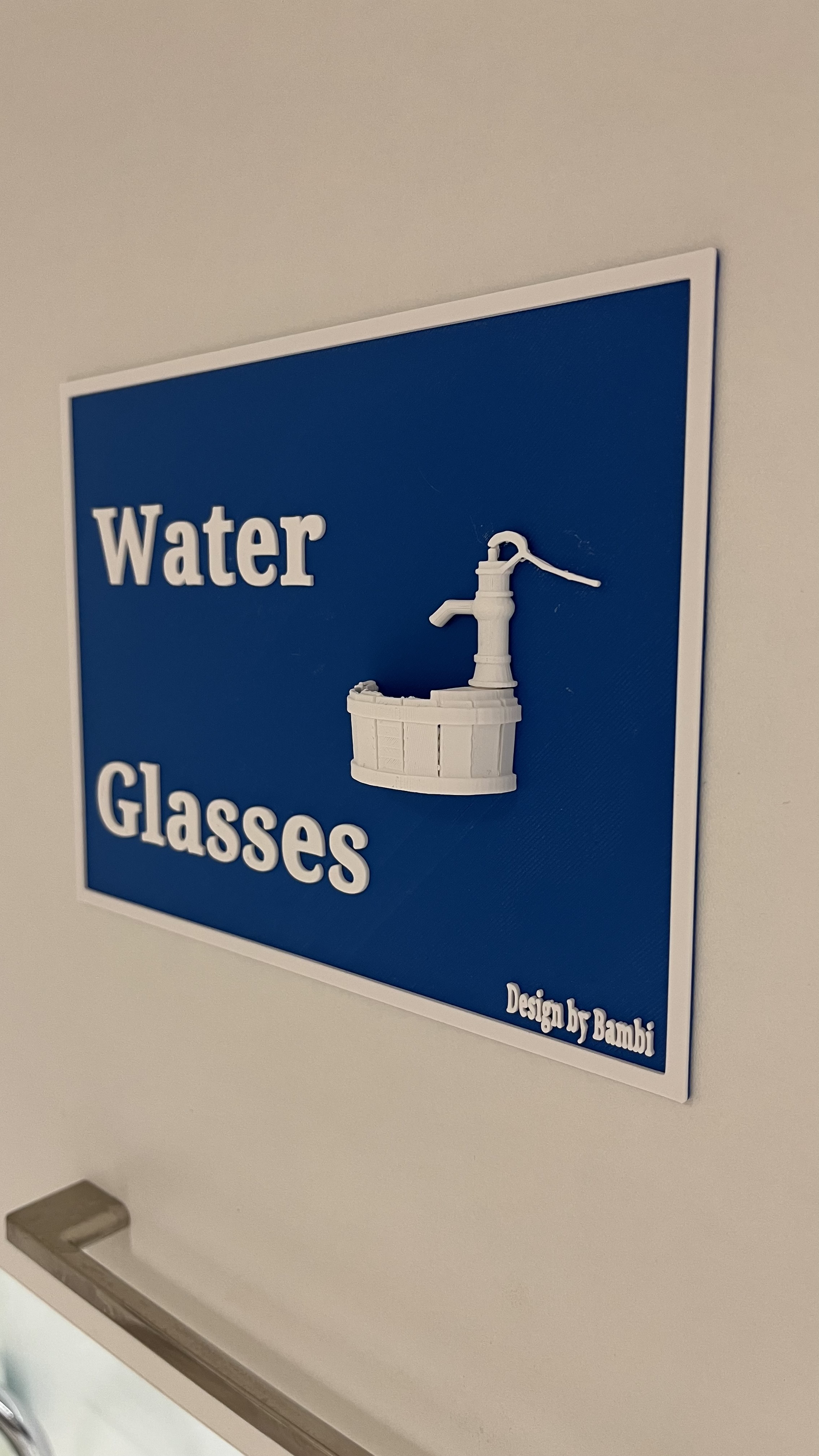 Office Information Sign Series >Water Glasses<