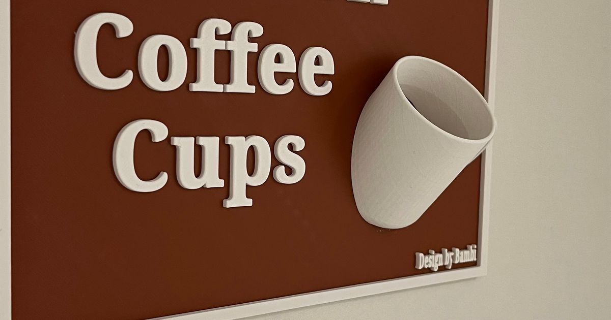 Office Information Sign Series >Common Coffee Cups