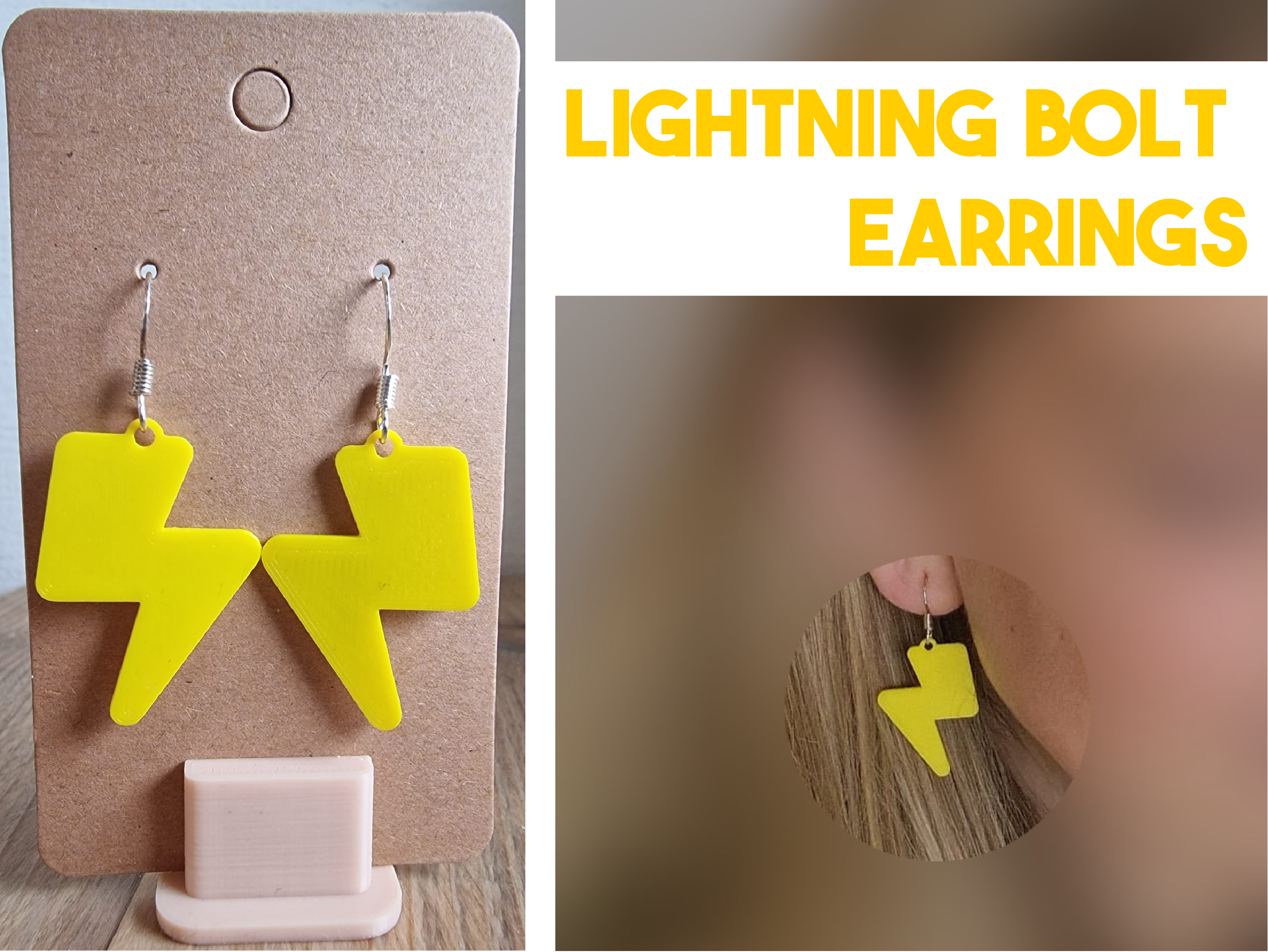 Lightning bolt earrings
