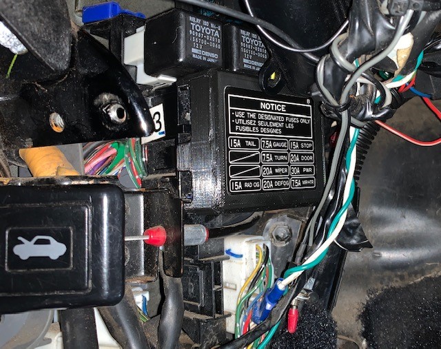 Toyota MR2 (SW20) Extended Kick Panel Fuse Cover by Fulcrum Design Download free STL model