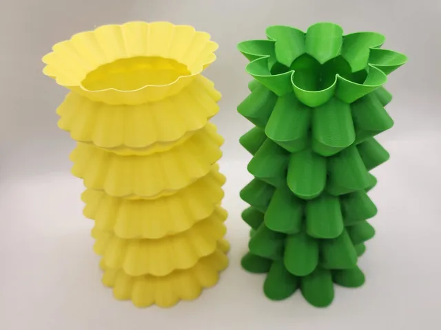 Flower Petal Spiral Vases