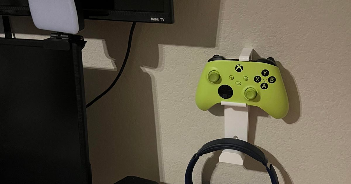 xbox controller with headphones wall mount by Kinderhousen Download
