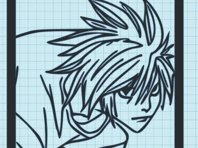 L - DEATH NOTE - 2 VERSIONS - FRAMED - NO FRAME