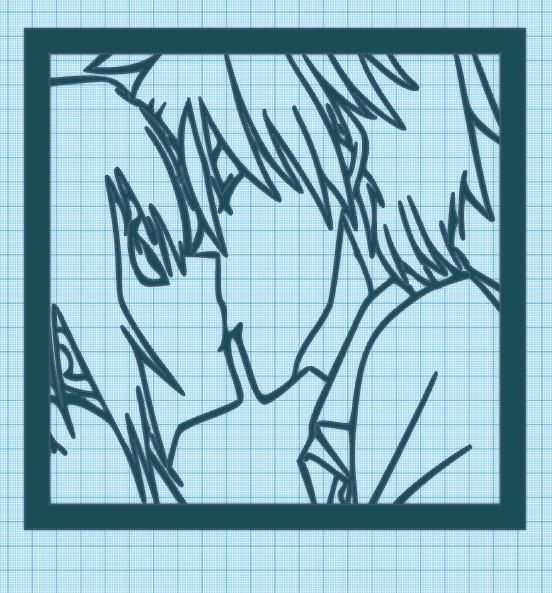 THE KISS - ANIME WALL ART - 4 VERSIONS - SQ - RECT - FRAMED - NO FRAME by  Ogama Industries, Download free STL model