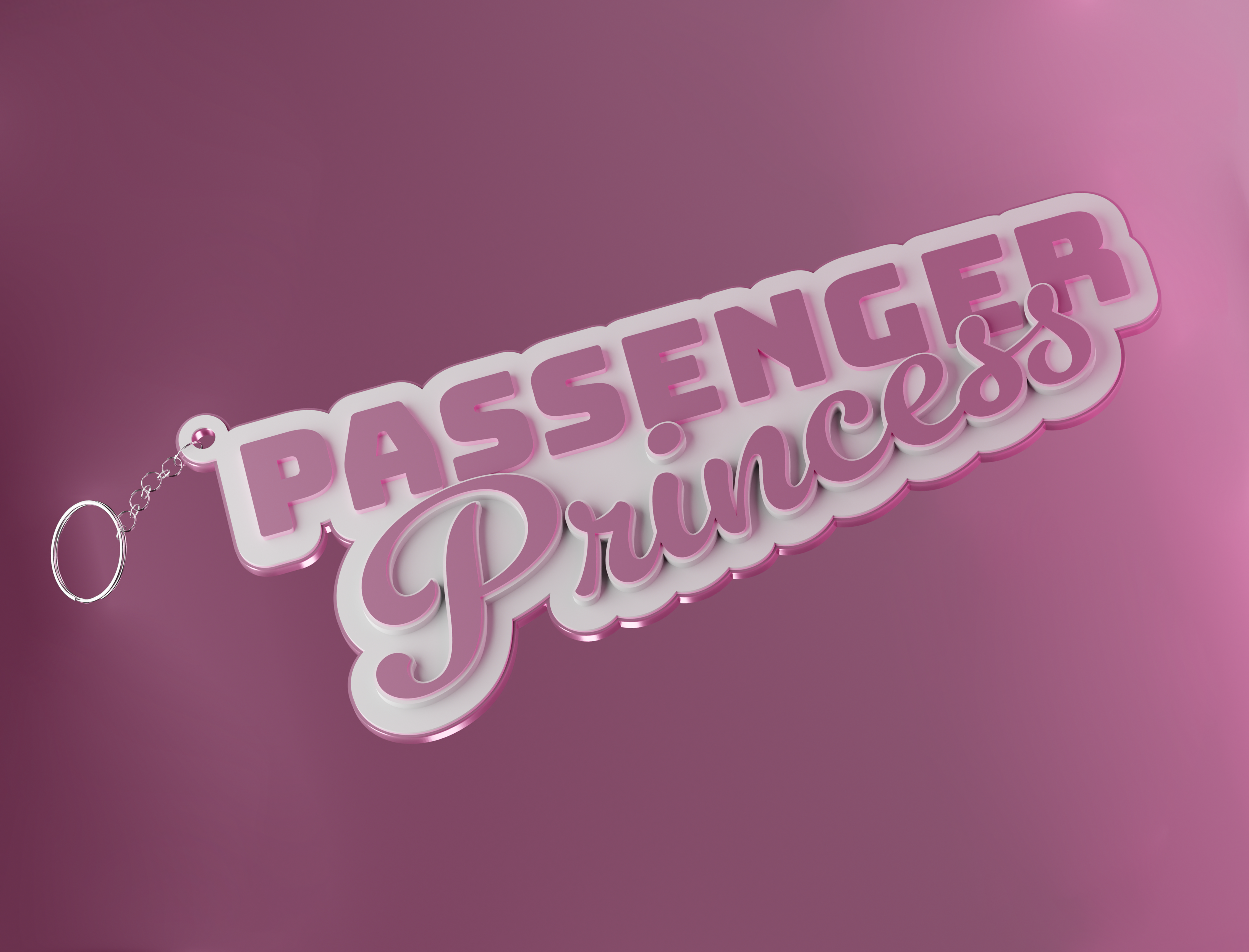 Passenger Princess Keychain - Key Ring - Joke Gift