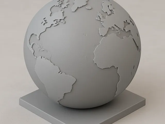 Globe With Raised Continents