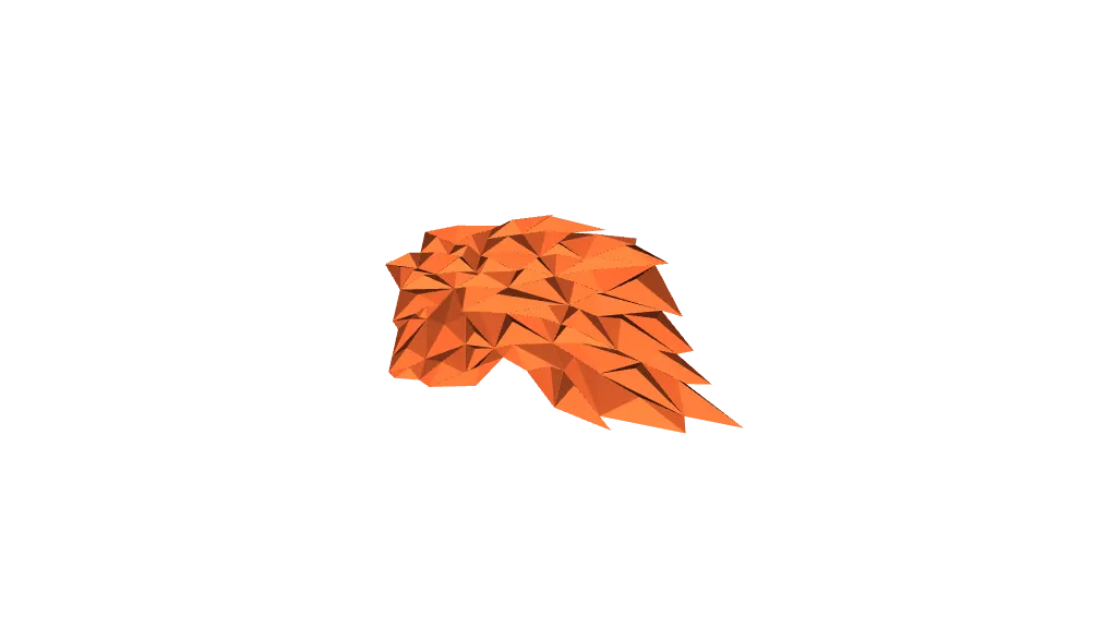 Geometric Lion Head 3D Wall Art