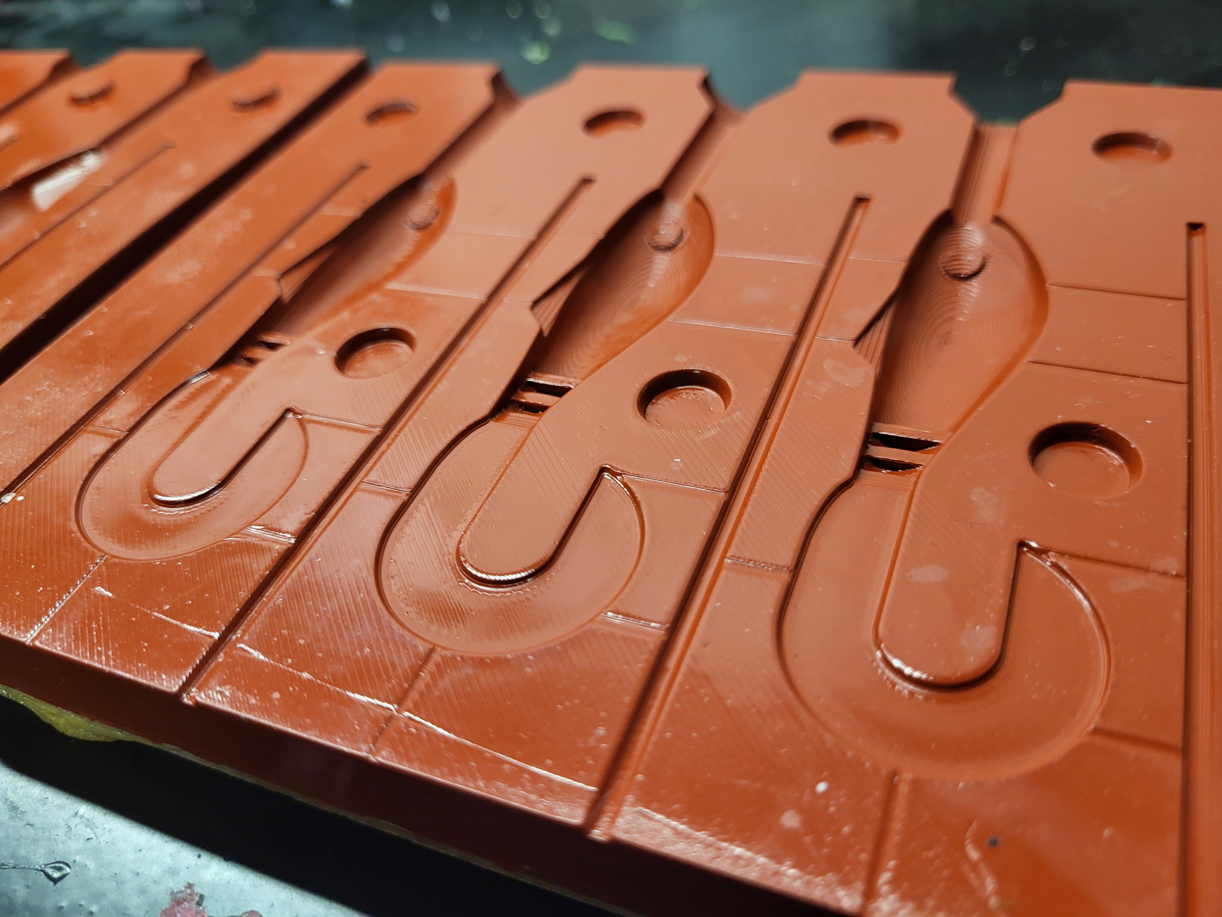 3" softbait silicone casting mold
