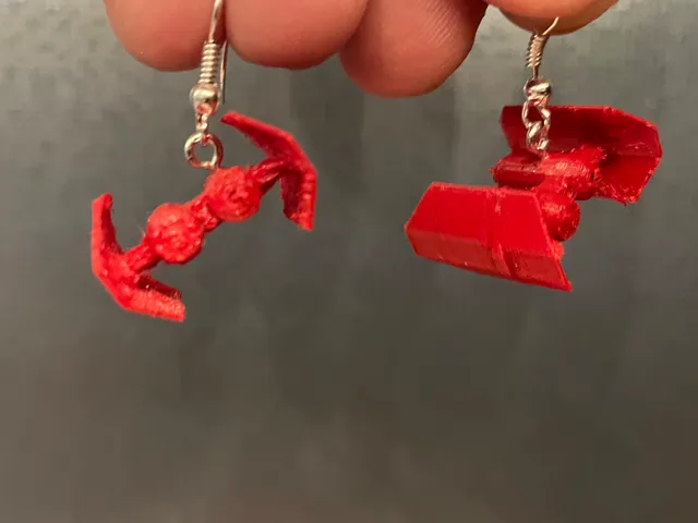 Tie bomber earrings / náušnice Tie bomber