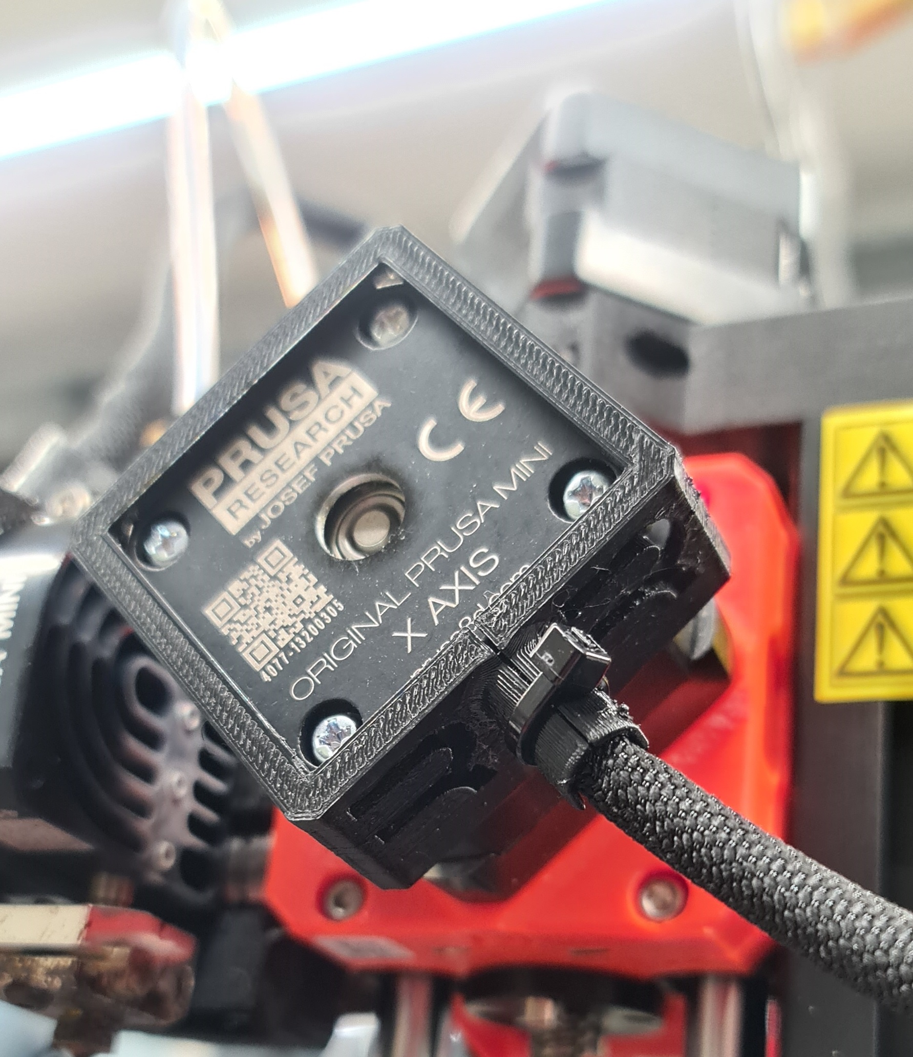 X-Achse Schrittmotor Kabelschutz