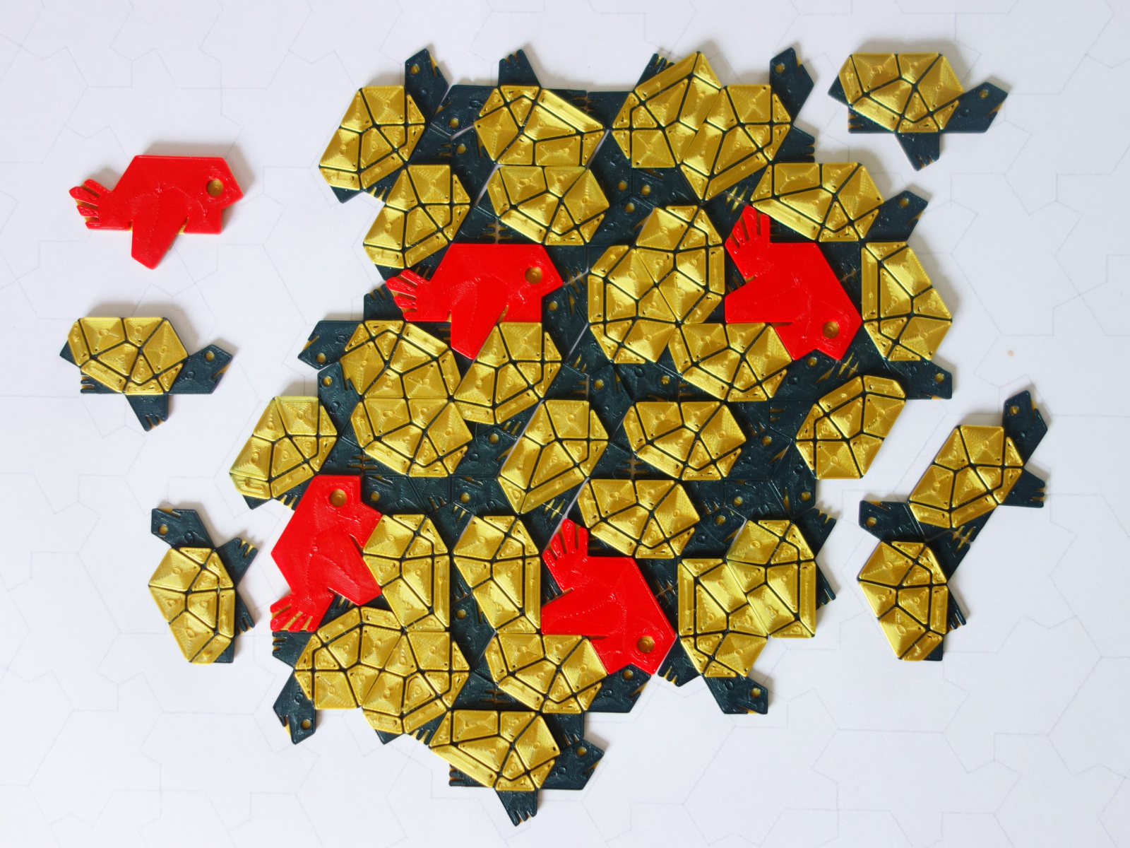Turtle and Fish Aperiodic Monotile Puzzle