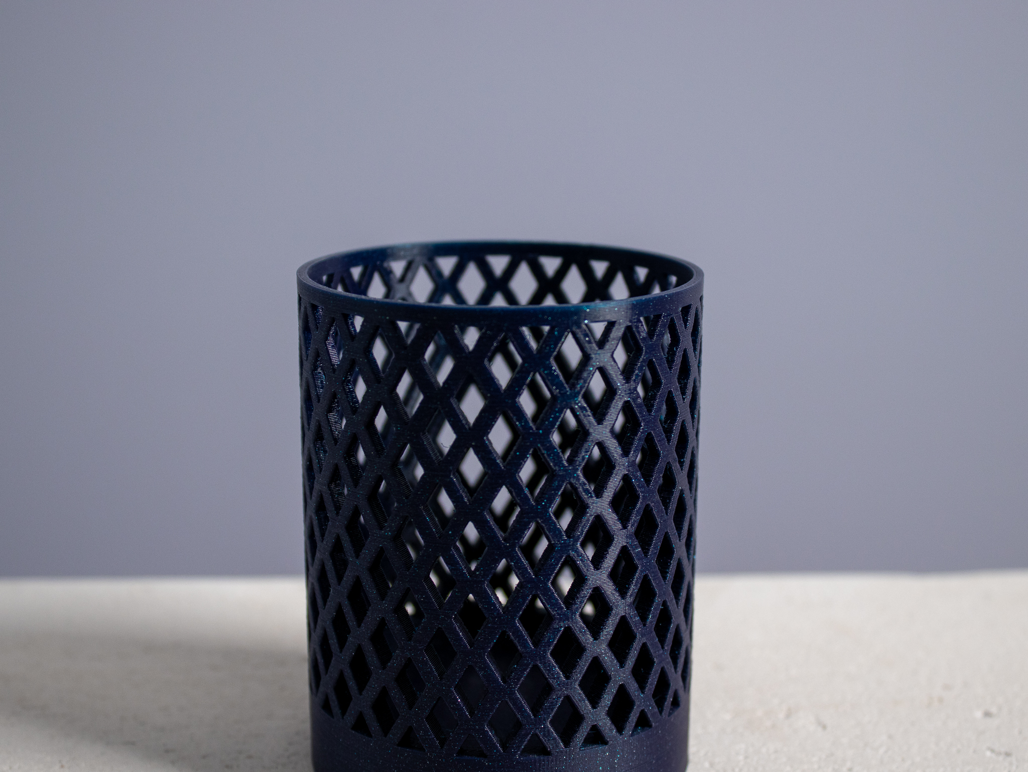 Cylinder Pencil Holder with Diamond Texture by Slimprint Download