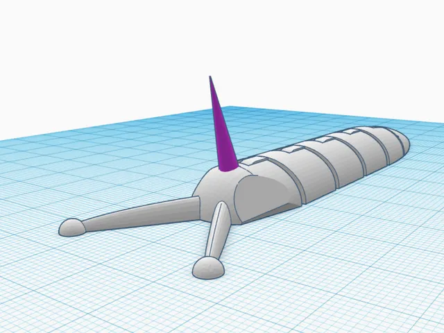 Articulating slug with unicorn horn