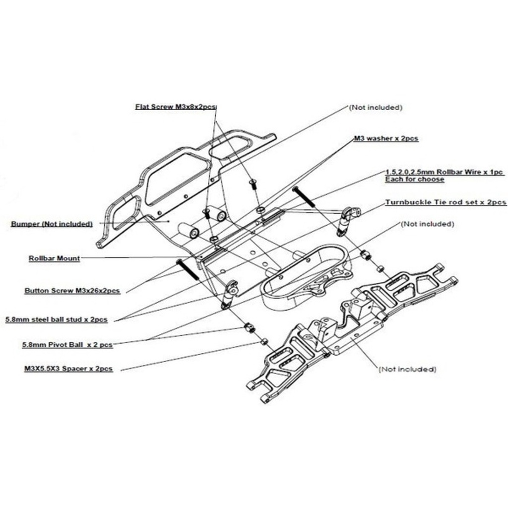 Traxxas Slash 2WD LCG Sway Bar Mount For Rear End Anti Roll Bar Hot