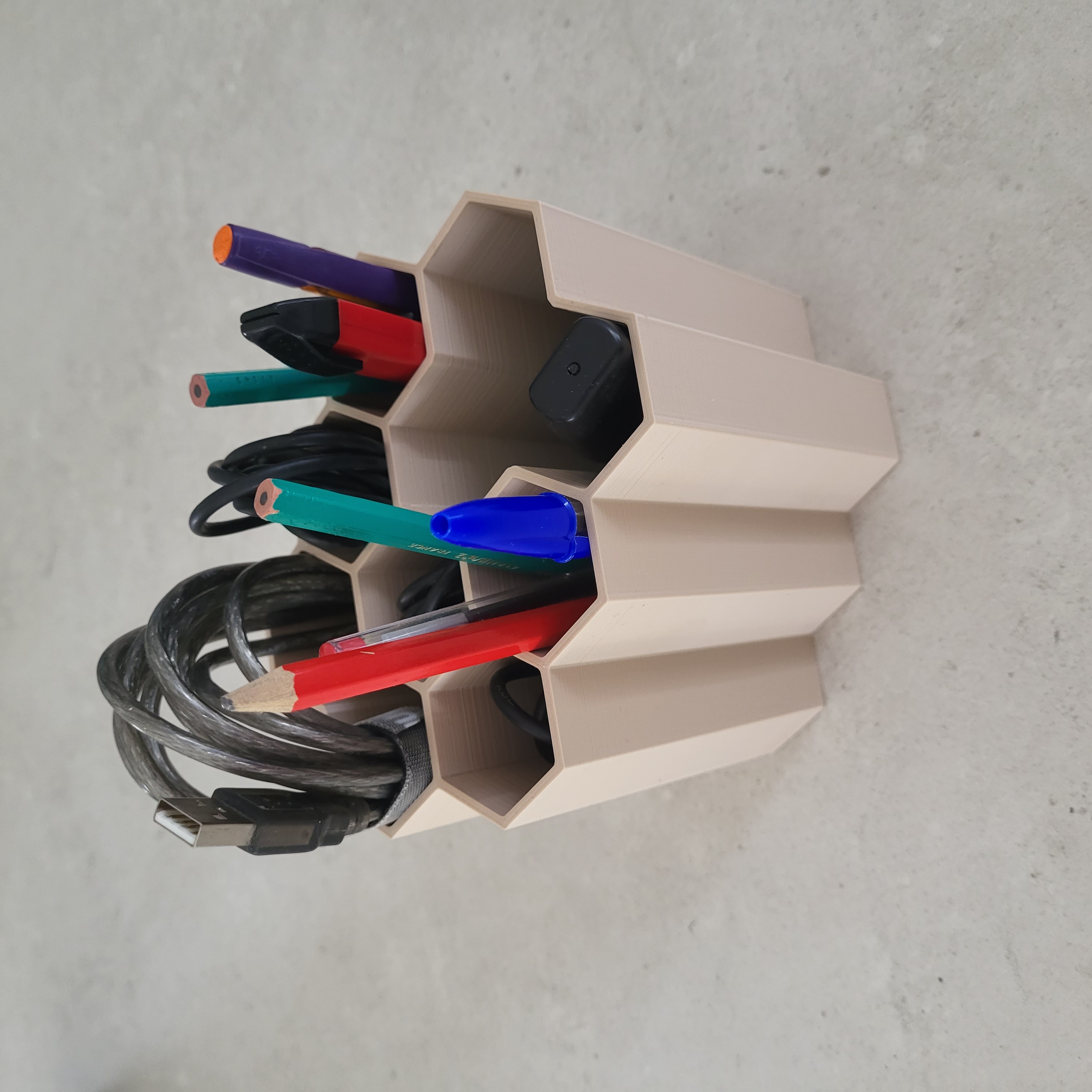 Hexagonal Desk Organizer / Cable Organizer