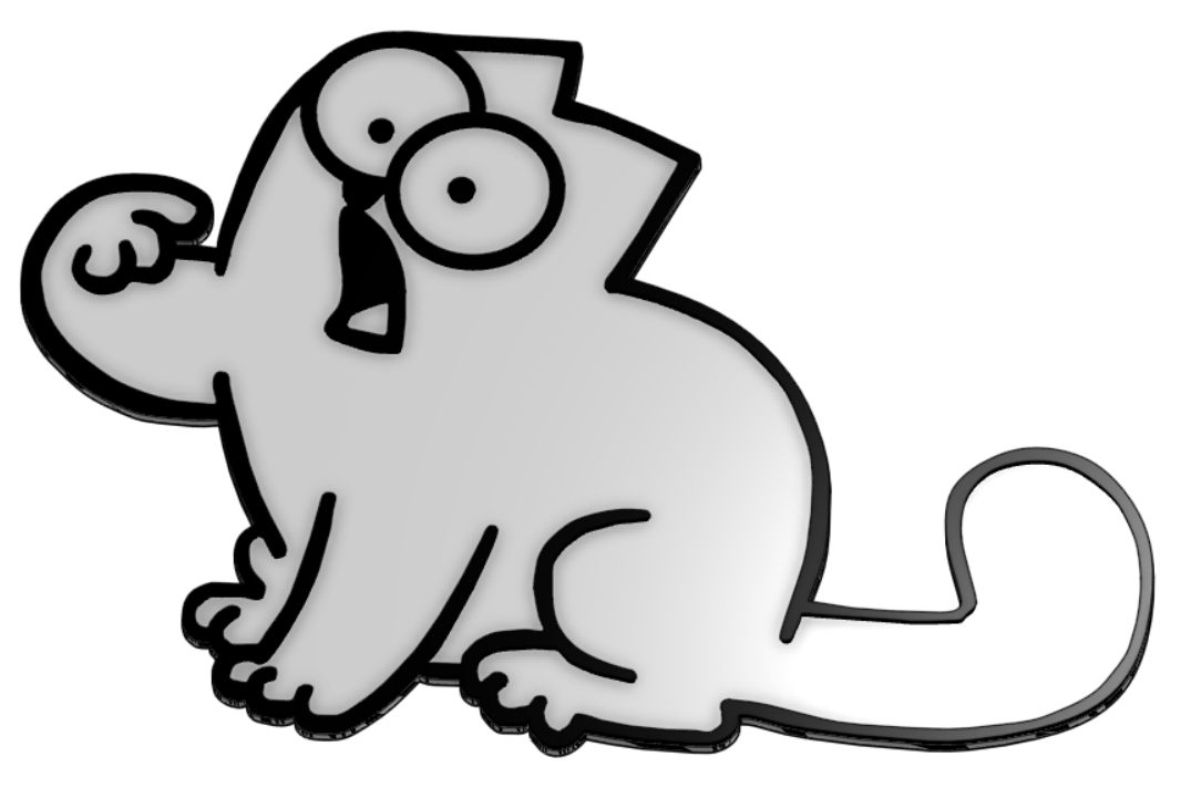 Simon's Cat hungry - magnet fridge