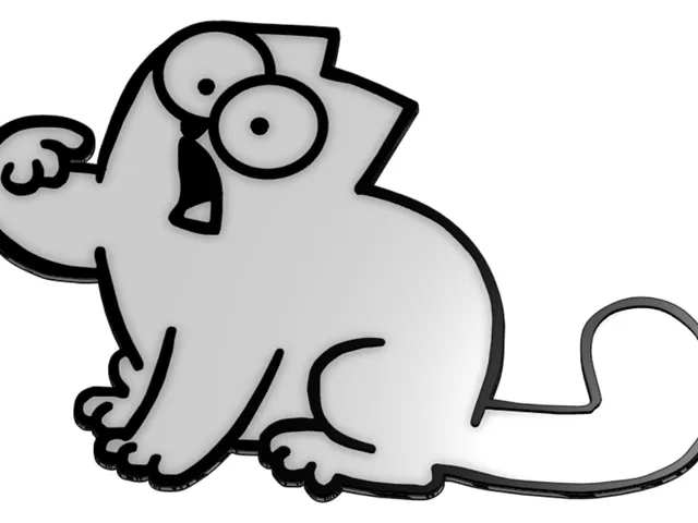Simon's Cat hungry - magnet fridge