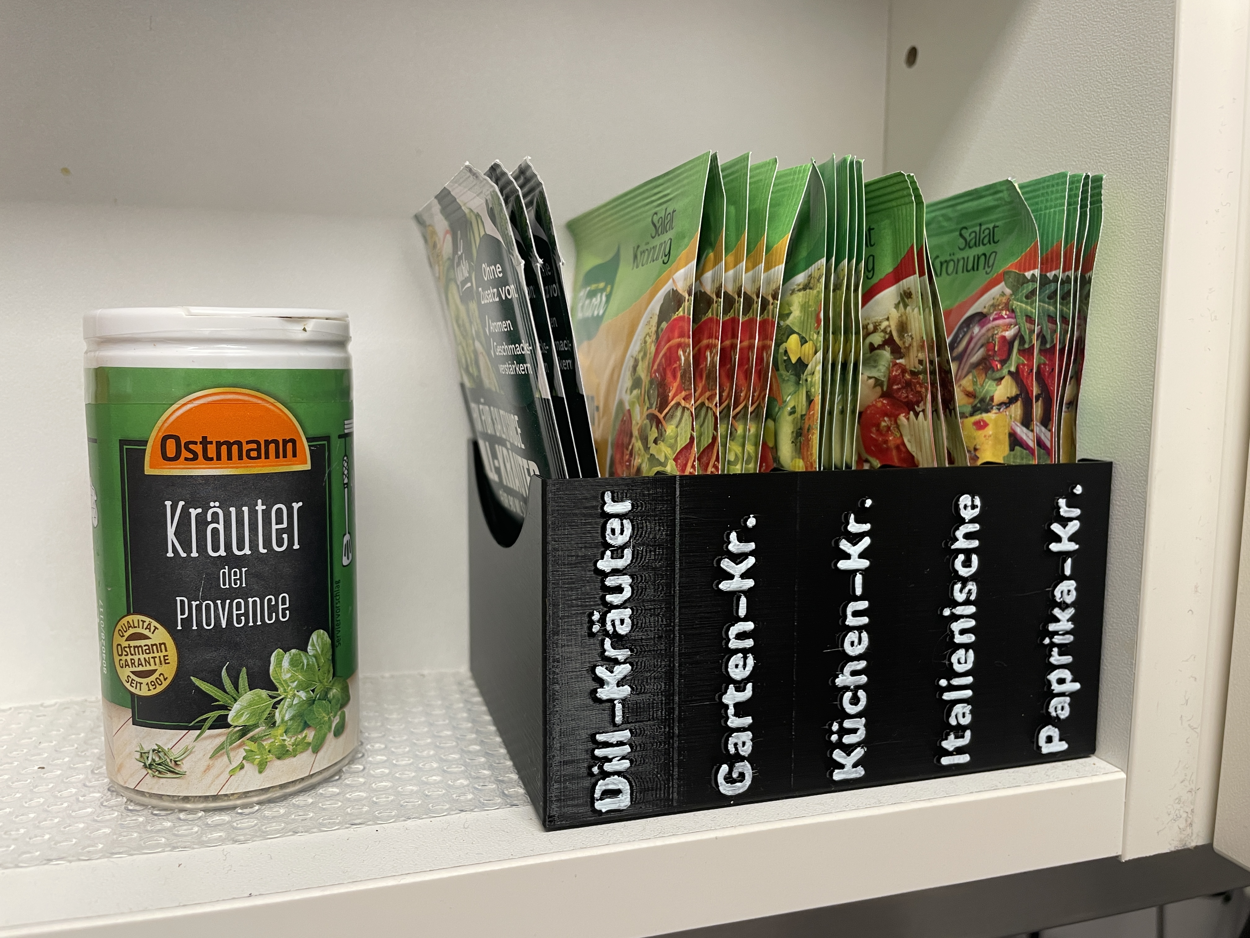 Knorr Salakrönung / Aldi Kräutermischung - Aufbewahrungsbox für Salatkräuertüten (5 Sorten)