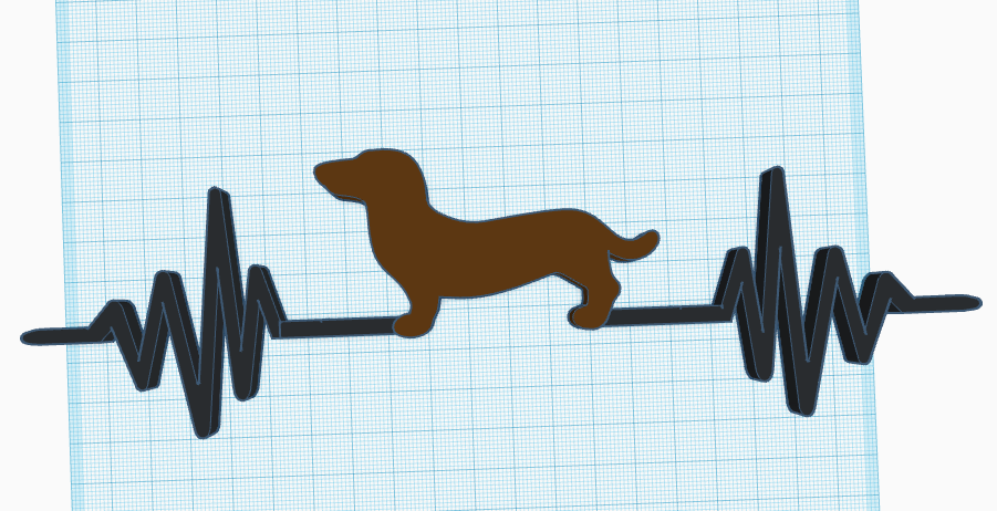 Dachshund Heartbeat Wall Art