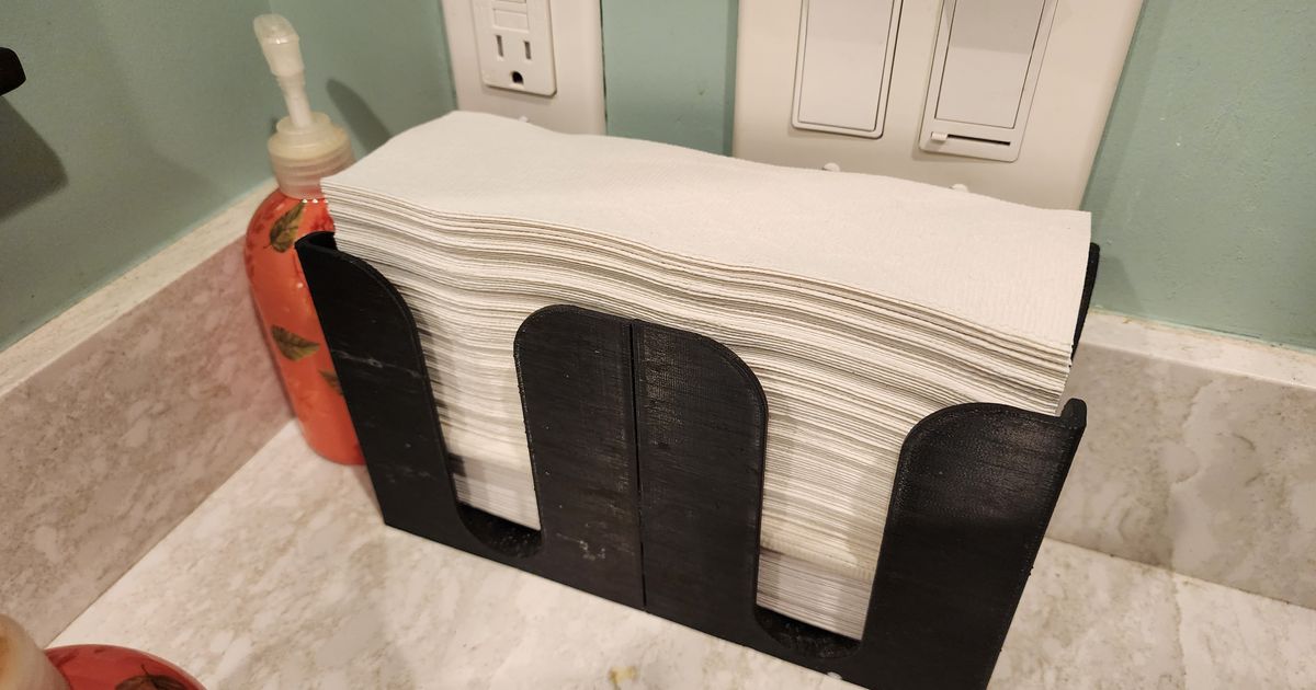 TriFold Paper Towel Holder by Inevergiveup Download free STL model